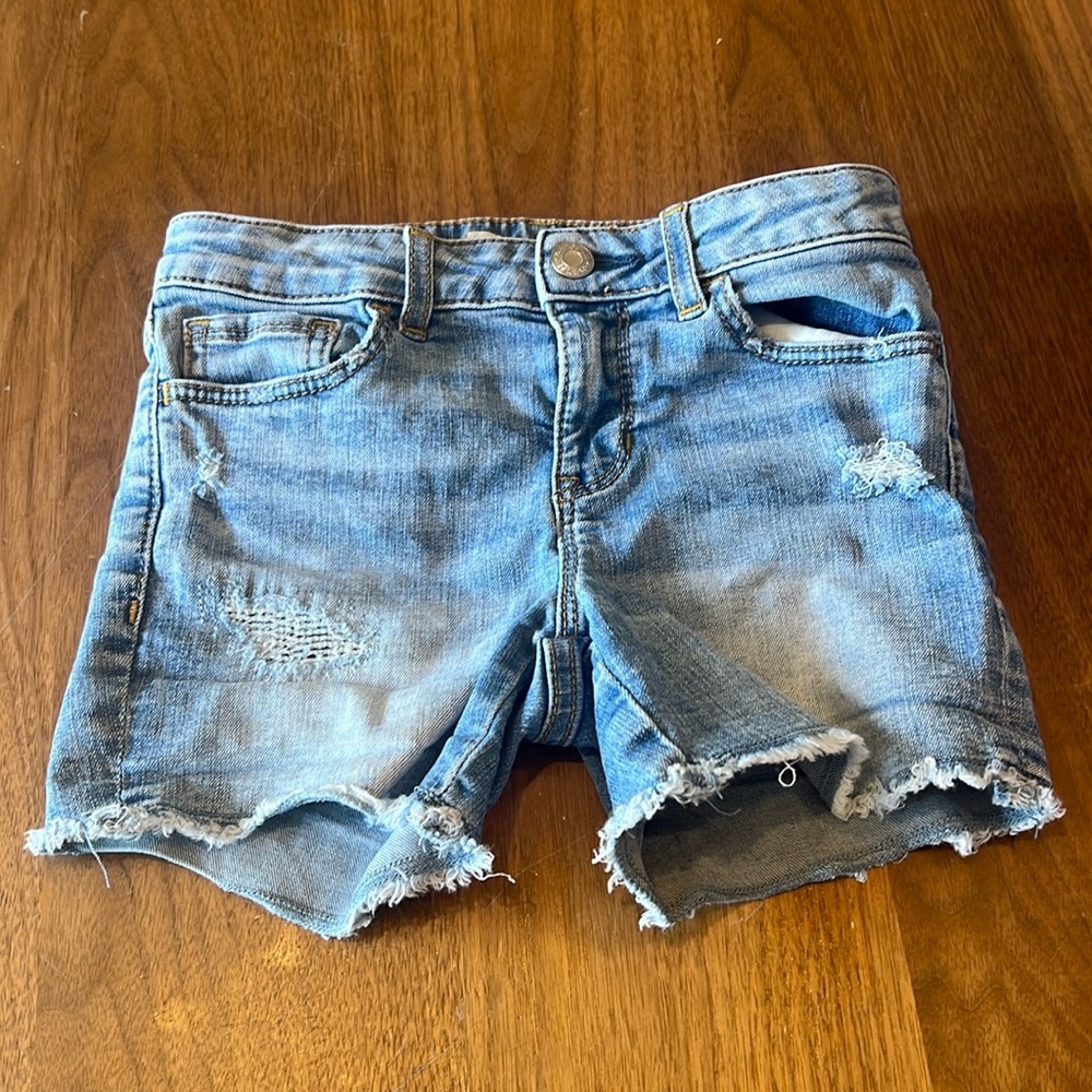 Blue denim shorts